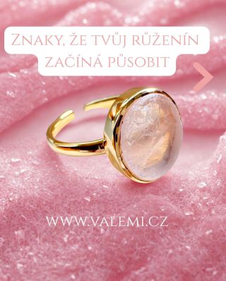 🌸 Cítíš, že potřebuješ víc klidu a sebelásky? Můj růženínový prsten je tu přesně pro tebe 💍💗 ✨ Připomeň si svou sílu a...