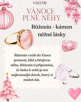 Růženín je minerál, který do Vánoc přináší lásku, sebelásku a jemnost, když je kolem tebe i v tobě příliš hluku. Jeho...
